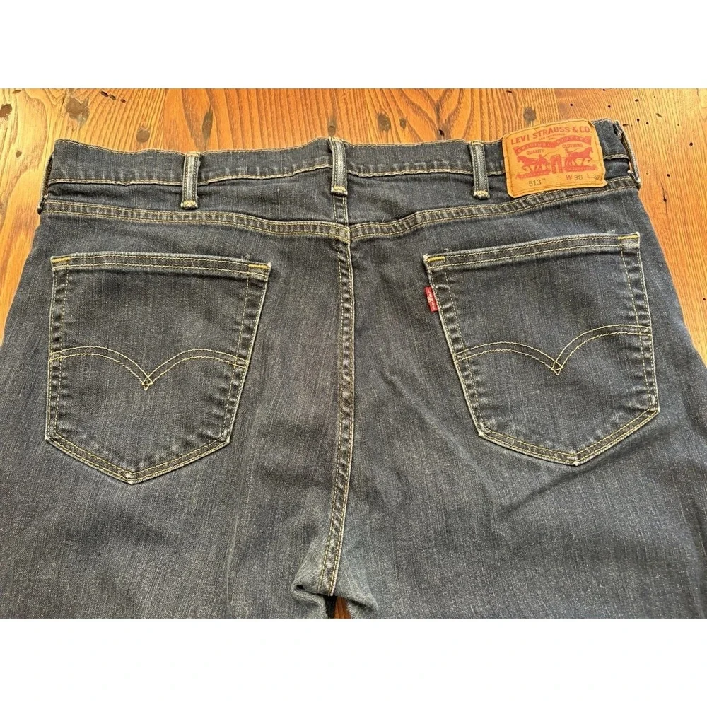 Levi's Men's 513  38x30 Original Straight Fit Jeans - Dark Wash